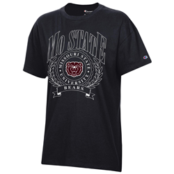 Champion Mo State Seal Bears Ladies Black Oversized Tee