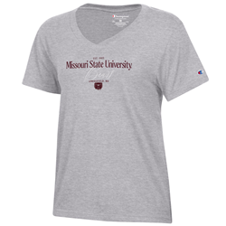 Champion Missouri State University Bears Ladies Gray Short Sleeve Tee