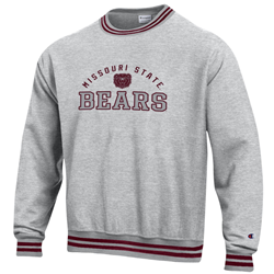 Champion Missouri State Bear Head Bears Gray Crewneck