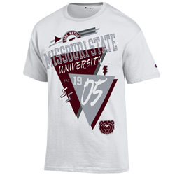 Champion Missouri State University Triangles White Short Sleeve Tee