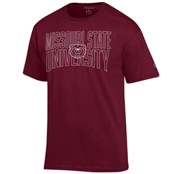 Champion Missouri State Bear Head University Maroon Tee