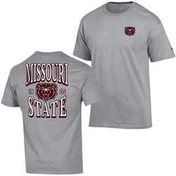 Champion Missouri 19 Bear Head 05 State Gray Tee