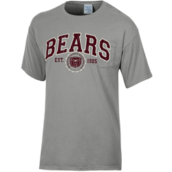 Comfort Wash Bears Est. 1905 Missouri State University Seal Gray Tee