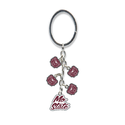 Neil Mo State Keychain with Bear Head Charms