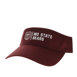 Legacy Bear Head Mo State Bears Maroon Adjustable Visor