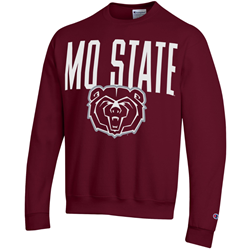 Champion Mo State Bear Head Maroon Crewneck