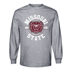 CI Sport Missouri Bear Head State Gray Long Sleeve