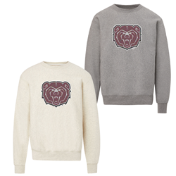 MV Sport Bear Head Chenille Patch Crewneck