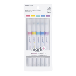 Kokuyo Mark+ 5 Piece Two Tone Color Markers