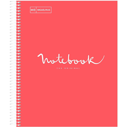 Miquerlius Coral Hardcover Spiral Notebook