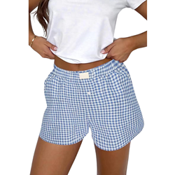 Gingham Plaid Boxer Shorts
