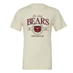 Original BearWear Mo State Bears Springfield Mo Ladies Cream Tee
