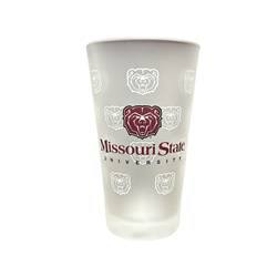 Nordic Bear Head Missouri State University Frosted Pint Glass