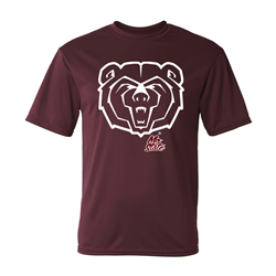 C2 Sport Bear Head Mo State Maroon Athletic Tee