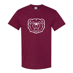 Original BearWear Bear Head Front Mo State Back Youth Maroon Tee