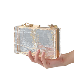 Acrylic Clear Box Clutch Purse
