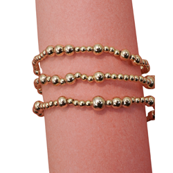 Multi Layer Gold Ball Beaded Bracelet