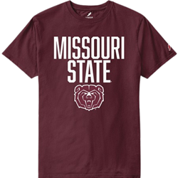League Missouri State Bear Head Maroon Tee