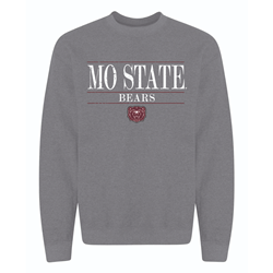 Original BearWear Mo State Bears Bear Head Gray Crewneck