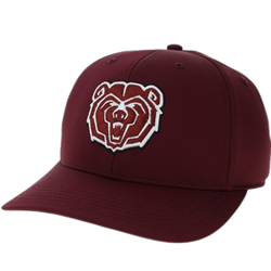 Embroidered Bear Head Maroon Adjustable Cap