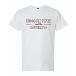 Original BearWear Missouri State Est 1905 University Ladies White Tee