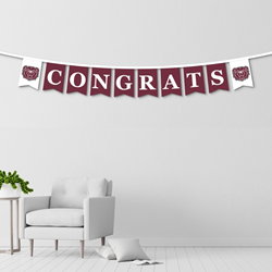 UB & F Congrats Bear Head Banner String