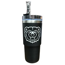 RSFJ Bear Head Black Straw Tumbler