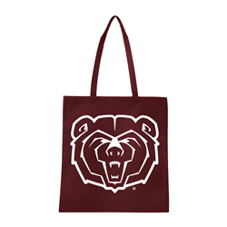 S&S Bear Head Maroon Tote Bag