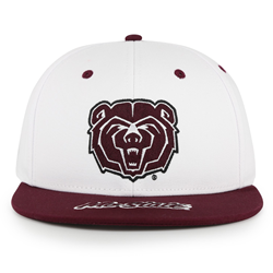 The Game Bear Head Mo State Maroon and White Cap