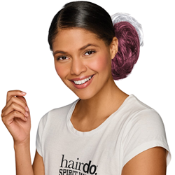 HairUWear Maroon and White Hair Wrap