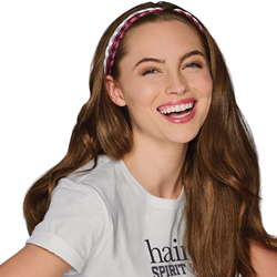 HairUWear Maroon and White Braid Headband