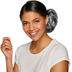 HairUWear Gray and Silver Tinsel Hair Wrap