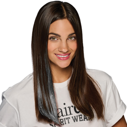 HairUWear Gray and Silver Tinsel Straight Clip-In
