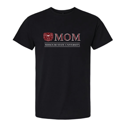 Original BearWear Bear Head Mom Missouri State University Black Tee