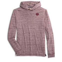 Johnnie-O Bear Head Men's Maroon Hood Pullover