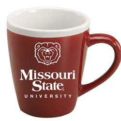 RFSJ Bear Head Missouri State University Maroon and White Mug