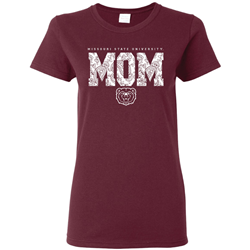 Original BearWear Missouri State University Mom Bear Head Ladies Maroon Tee
