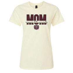 Original BearWear Mom Missouri State University Bear Head Ladies Cream Tee