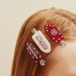 Baublebar Missouri State Maroon and White Flat Hair Clip Set