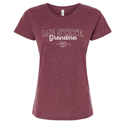 Original BearWear Mo State Grandma 1905 Bear Head Ladies Maroon Tee