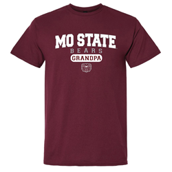 Original BearWear Mo State Bears Grandpa Bear Head Maroon Tee