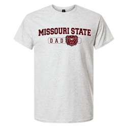 Original BearWear Missouri State Dad Bear Head Gray Tee