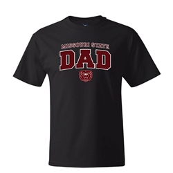 Original BearWear Missouri State Dad Bear Head Black Tee
