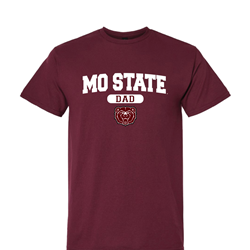 Original BearWear Mo State Dad Bear Head Maroon Tee