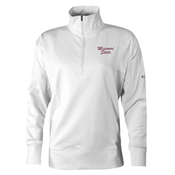 Columbia Missouri State Ladies White Long Sleeve Quarter Zip