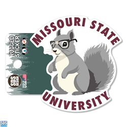 SDS Missouri State University Squirrel with Glasses Sticker