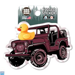 SDS Maroon Jeep with Yellow Rubber Duck Sticker
