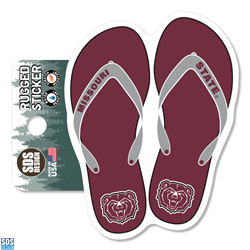 SDS Missouri State Bear Head Flip Flops Sticker