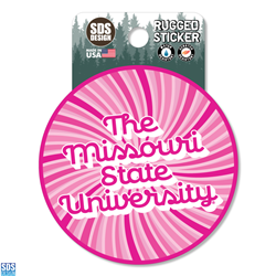 SDS The Missouri State University Pink Swirl Sticker