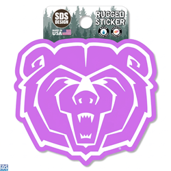 SDS Bear Head Pink Sticker